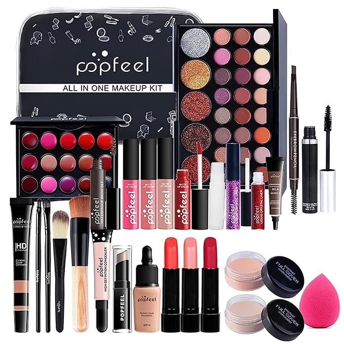 MAEPEOR All In One Makeup Kit 27PCS Makeup Kit for Women Full Kit Multi-Purpose Makeup Set for Beginners or Pros (KIT004)