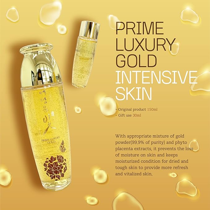 YEDAM YUN BIT Prime Luxury Gold Women Skin Care Set With Skin, Emulsion, Cream, BB Cream,Wrinkle Care Nourishing And Moisturizing, Calming Korea Cosmetics