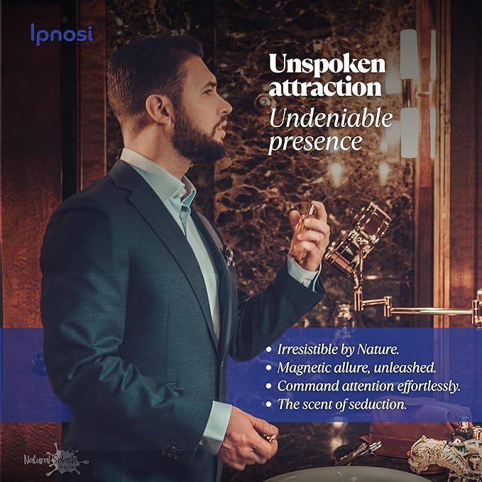 lpnosi For Him Pheromone Perfume, Long-Lasting Fragrance Infused with Natural Essences & Powerful Pheromones, Irresistible Scent for Men, Spray, Travel-Friendly, Natural Splash Body Care, 1 fl oz