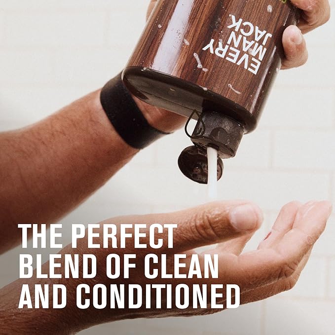 Every Man Jack 2-in-1 Daily Shampoo + Conditioner - Coconut & Driftwood | Nourishing For All Hair Types, Naturally Derived, Cruelty-Free Shampoo and Conditioner Set for Men | 24oz -1 Bottle