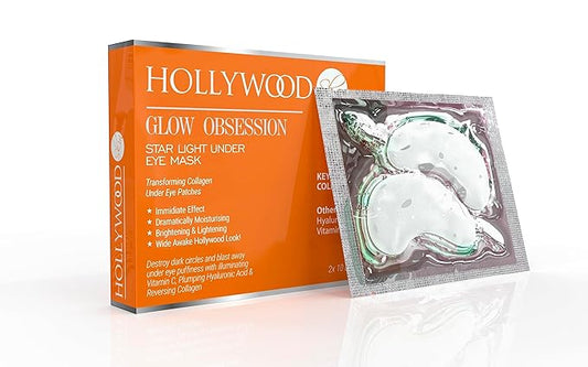 Anti-age under eye masks - With Hyaluronic Acid, Collagen & Vitamin C. Natural gel eye masks, under eye gel patches for dark circles & puffy eyes. Anti wrinkle skincare, hydrating & soothing. 20 pairs