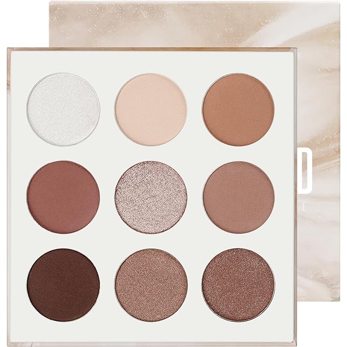 docolor Neutral Eyeshadow Palette 9 Colors Nude Brown Eyeshadow Palette Eye Shadow Palette Makeup Palettes with Velvety and Silky Finishes Highly Pigmented Mattes Shimmers Glitter Eye Makeup Palettes