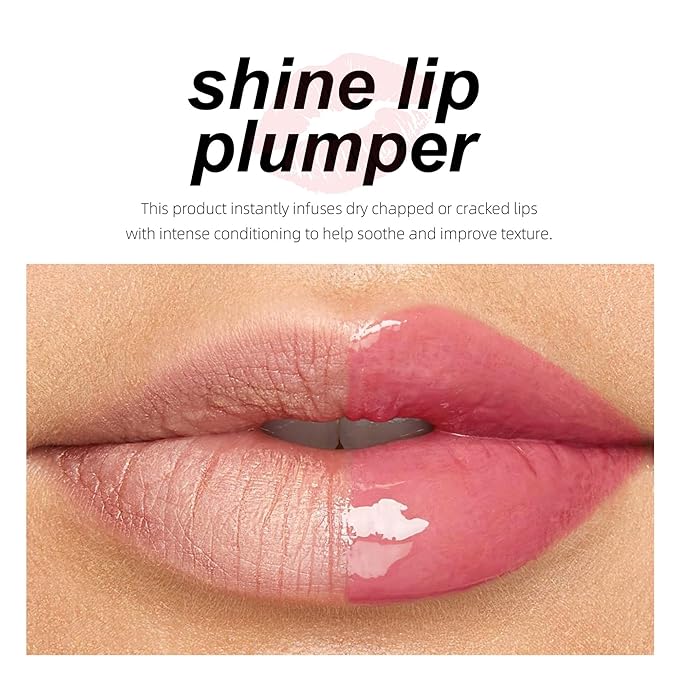 MAEPEOR Nourishing Lip Balm 8 Colors Smooth Moisturizing Lip Glow Gloss Non-Sticky and Long-lasting Hydrating Jelly Lip Balm for Women and Girls (Color 01)