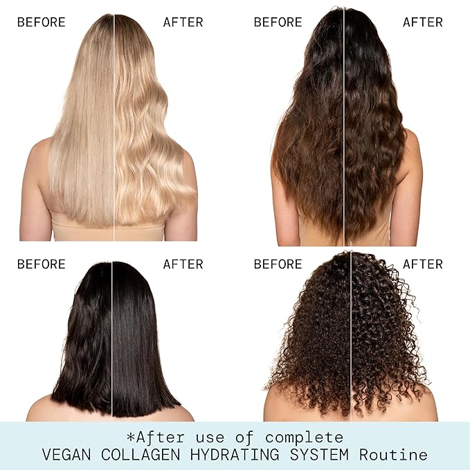 Pacifica Vegan Collagen Leave-In Repair Hair Mask – Leave-In Conditioner Treatment for Dry Damaged Hair, Hydrating Hair Repair Mask to Strengthen, Reduce Breakage & Split Ends Vegan & Cruelty-Free 4oz