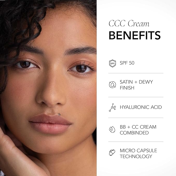 CLE Cosmetics CCC Cream (Golden Medium Deep 403 / SPF 50) - Hydrating, Light to Medium Coverage Foundation with Sunscreen - BB & CC Cream Hybrid - 1 fl oz