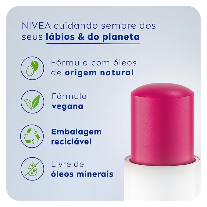 NIVEA Cherry Shine Lip Moisturizer Deep Hydration 4, 8g, Nivea, Cherry