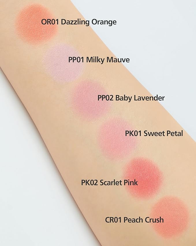 THESAEM Jelly Blusher CR01 Peach Crush - Velvety Finish Soft Jelly Powder Cheek - Easy Blending Formula- Lightweight, Smooth, Natural Buildable Blusher