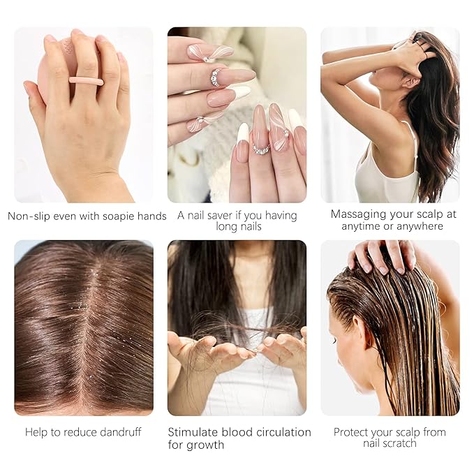 BTYMS Silicone Scalp Massager Hair Scrubber Shampoo Brush Exfoliating Hair Wash Cleansing Dandruff Brush for Shower