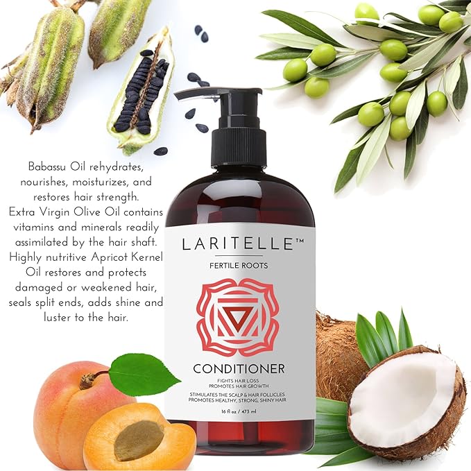 Organic Anti-Thinning Conditioner | Fortifying, Strengthening & Rejuvenating | Prevents Hair Loss and Shedding, Promotes New Hair Growth | Ayurvedic Herbs, Lavender, Ginger, Rosemary