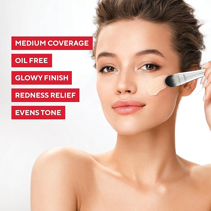 Mirabella Skin Tint Creme Liquid Foundation Makeup, Oil-Free Mineral Foundation for Medium Coverage - w/Hyaluronic Acid, Squalane, & Allantoin for All Skin Types - IIIN Neutral