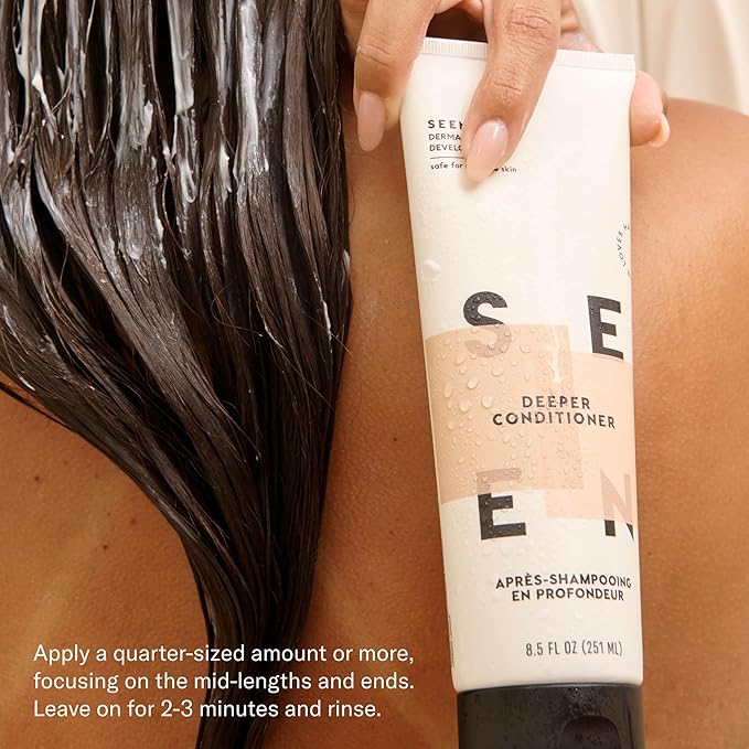 SEEN Deeper Conditioner - Scented - Non-Comedogenic & Sulfate-Free Hair Conditioner- Dermatologist-Developed - Safe for Sensitive & Acne Prone Skin