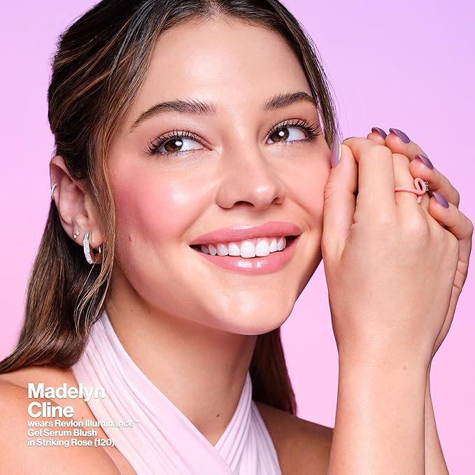 Revlon Illuminance Gel Serum Blush, Visibly Plump Cheeks, Dewy Finish and Hydrates All Day, 120 Striking Rose, 0.37 fl oz.