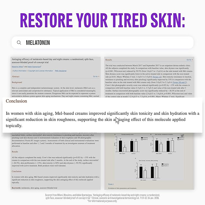 Time Return Melatonin Eye Cream for Dark Circles & Fine Lines | Clarifying Eye Cream for Bags Under Eyes | Firming Eye Cream for Fine Lines| Moisturizing Eye Cream for Eye Care (0.70 oz)