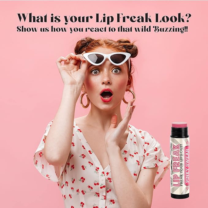 Doctor Lip Bang's BUZZING Lip Balm | Lip Freak | 100% All Natural | Cruelty Free | Pinky Swear | 2 Pack