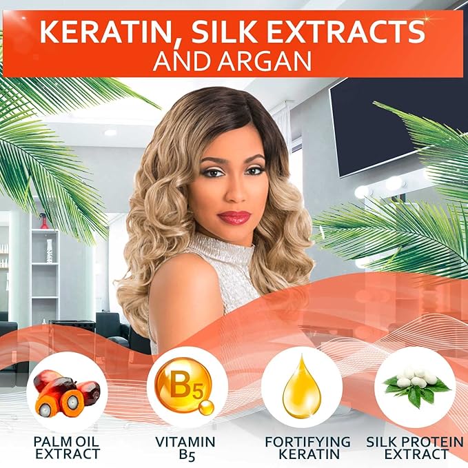 Keratin Enriched Shampoo - Sulfate and Paraben Free - Anti Frizz Treatment for Women and Men – Professional Salon Grade Repair Formula with Silk Protein for Dry, Frizzy Damaged and Color Treated Hair