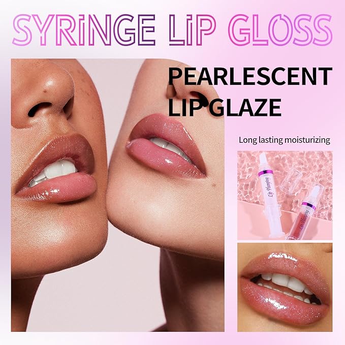 Lip Plumper Booster,Plumping Lip Gloss Spicy Lifter Shimmer Oil Hydrating High-Shine Volumizes Fuller Lip Glass Mirror Glaze Plump and Pout Lip Plumper Nourishing for Women Girls Makeup#3