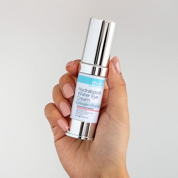 M-61 Hydraboost Collagen+Peptide Water Eye Cream - Age-defying vegan collagen and peptide water eye cream with vitamin B5 & baobab pulp extract.