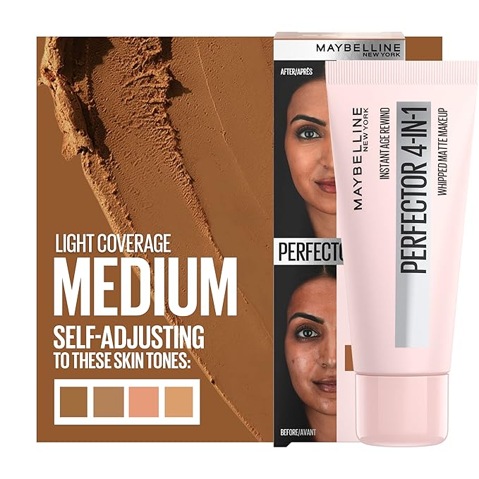 Maybelline Instant Age Rewind Instant Perfector 4-In-1 Matte Makeup, 03 Medium, 1 Count