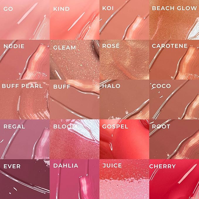 FITGLOW Beauty Lip Colour Serum | Hydrating Lip Gloss | Plumping Anti-Aging Lip Treatment | Natural Shine with Pomegranate Sterols & Collagen | Buildable Color for Dry Chapped Lips | Cherry - 10g
