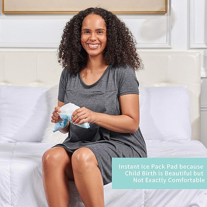 Mama & Wish Postpartum Recovery Kit - Includes Peri Bottle, Comfy Garments & Essentials for Women After Birth