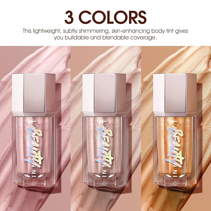 URQT Highly Pigmented Liquid Contour Highlighter - Built-in Sponge Tip Sculpted Complexion Wand Contour Natural Weightless Buildable Highlighters Contour Contouring Bronzer (#03 LIQUID GOLD)