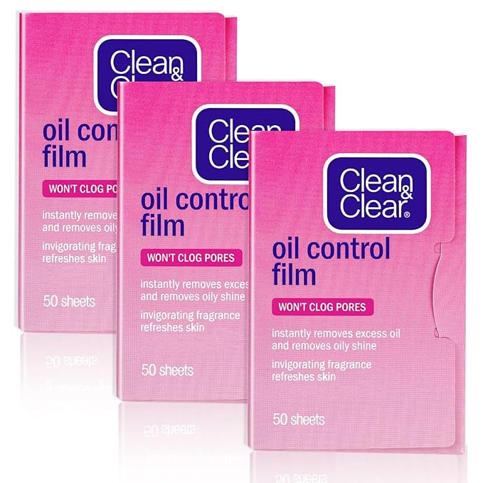 Oil Control Film Replacment for Clean & Clear Oil-absorbing Sheets,3 Pack (Grapefruit Fragrance) Oil Blotting Sheets For Face,Makeup Friendly High-performance Handy Face Blotting Paper for Oily Skin