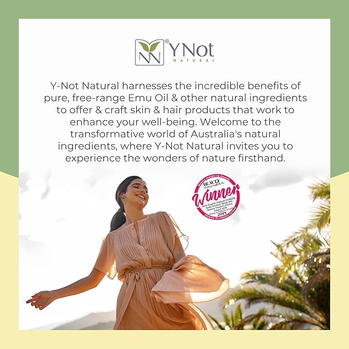 YNN Emu Oil Moisturizing Lip Balm with Extreme SPF50+ Sun Protection - 4-Hour Water Resistant, Fortified with Vitamin E, Amino Acids & Omega 3, 6 & 9 - Y-Not Natural, 15g Stick - 2 Pack