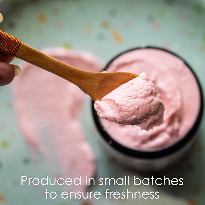 Rose Body Butter for Dry Skin with Whipped Shea Butter and Pure Essential Oil | Ultra Hydrating Rose Lotion for Women | All Natural Moisturizer with No Synthetic Fragrances