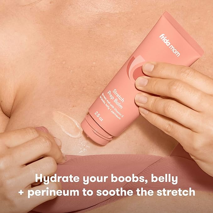 Frida Mom Stretch Mark Cream, Moisturizing Lotion for Stretch Marks and Perineal Massges with Vitamin E, 2.5oz
