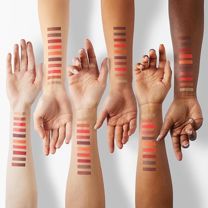 Profusion Cosmetics 10 Shade Eyeshadow Palette, High Pigmented Multi-Finish Colors, Vegan & Cruelty-Free, Create Stunning Looks On-the-Go - Travel-Friendly & Versatile Makeup, RUBIES