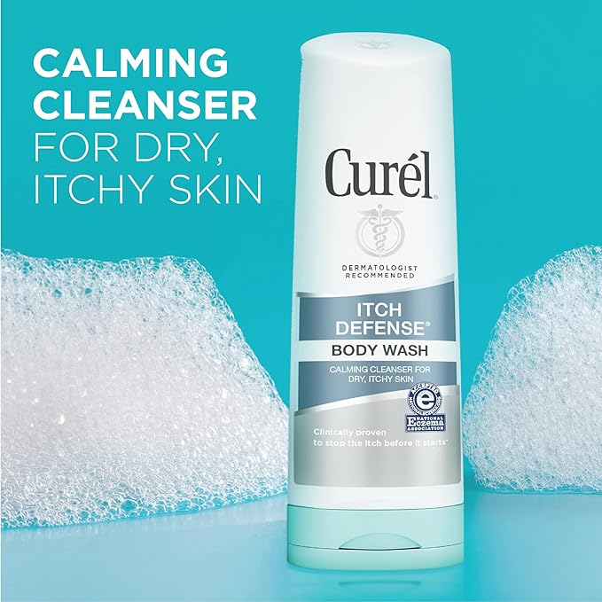 Curel Hydra Therapy Itch Defense Moisturizer and Body Wash Set, Wet Skin Lotion + Curel Itch Defense Calming Daily Cleanser, Body Wash, for Dry, Itchy Skin, 12 oz & 10 oz, Pack of 2