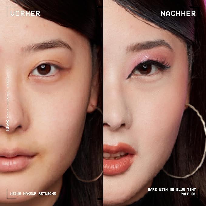 NYX PROFESSIONAL MAKEUP Bare With Me Blur Skin Tint Foundation Make Up with Matcha, Glycerin & Niacinamide - Light Neutral