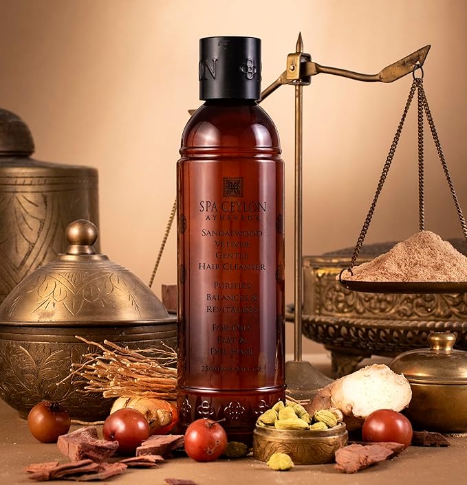 SPA CEYLON Sandalwood Vetiver Gentle Cleanser | Sulfate-Free | Oily Flat & Dull Hair Care | Natural