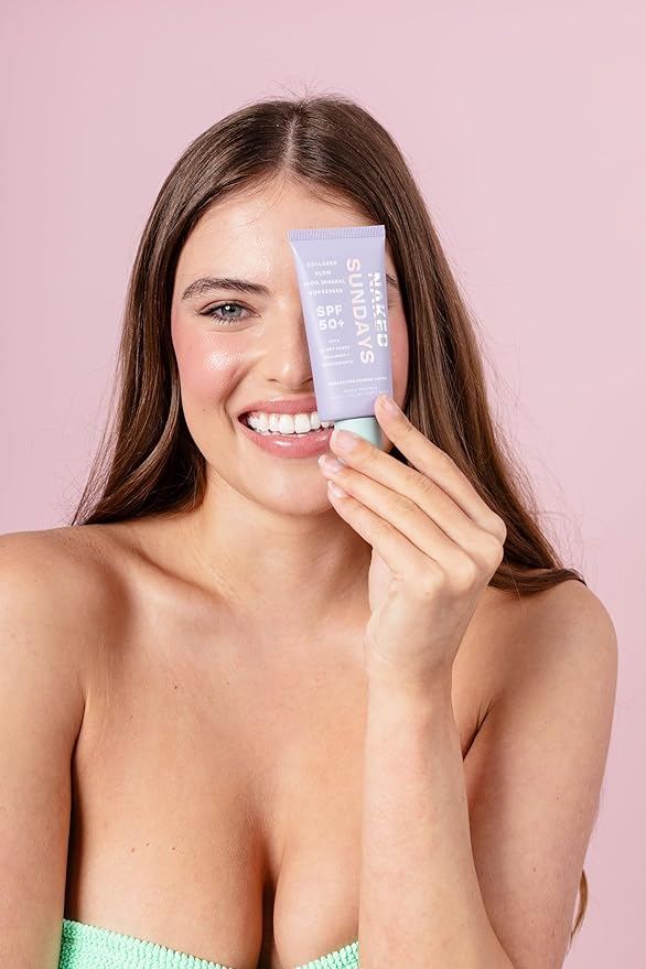 Naked Sundays SPF 50 Mineral Facial Sunscreen, Hydrating SPF with Zinc Oxide, Primer & Sheer Tint for Healthy Glow - 2 pack