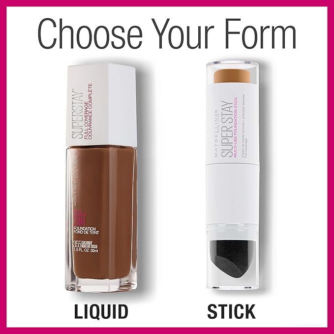 Maybelline New York Super Stay Foundation Stick for Normal To Oily Skin, Fair Porcelain, 0.25 Ounce