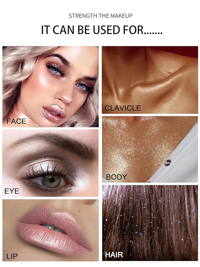 Green Glitter Powder for St Patricks Day, Face Glitters Holographic Sparkling Neon Outfit Party Decorations Festival Highlighter Makeup. (04# Green)