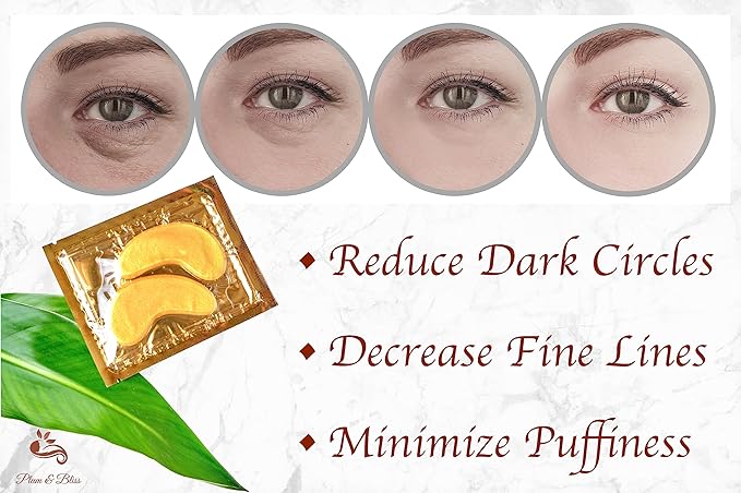 Rejuvenating Under Eye Masks, 20 Pairs, Reduces Fine Lines, Wrinkles, Dark Circles, Puffiness