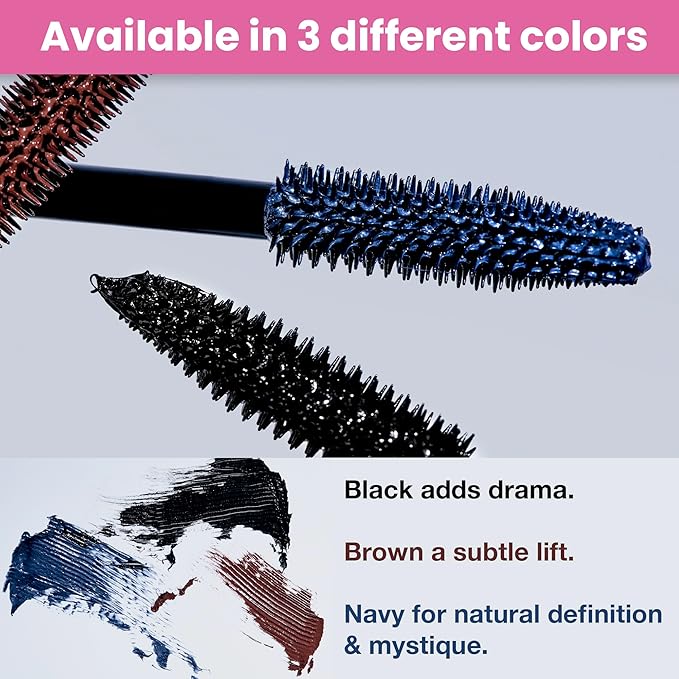 PrimeLash Mascara for Older Women – Volumizing, Incredible Length in 2 Coats – Long-Stay, Zero Clumps, Hypoallergenic (Blue)