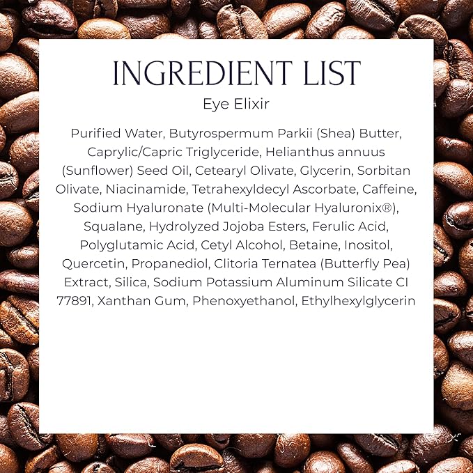 Tru Alchemy Eye Elixir Cooling Eye Treatment Cream - Dark Circle Eye Cream for Puffiness and Bags Under Eyes - Caffeine, Hyaluronic Acid, Vitamin C