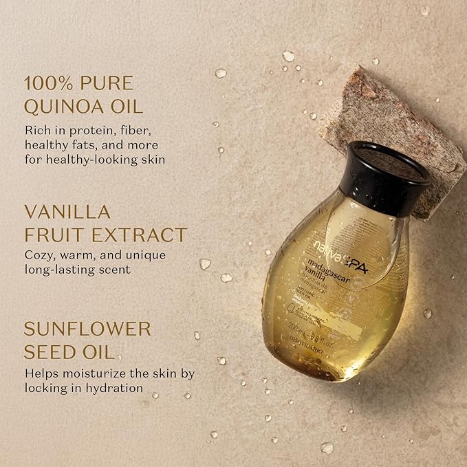 Nativa SPA by O Boticário, Madagascar Vanilla Body Oil, Soothing & Moisturizing, 6.8 Ounce