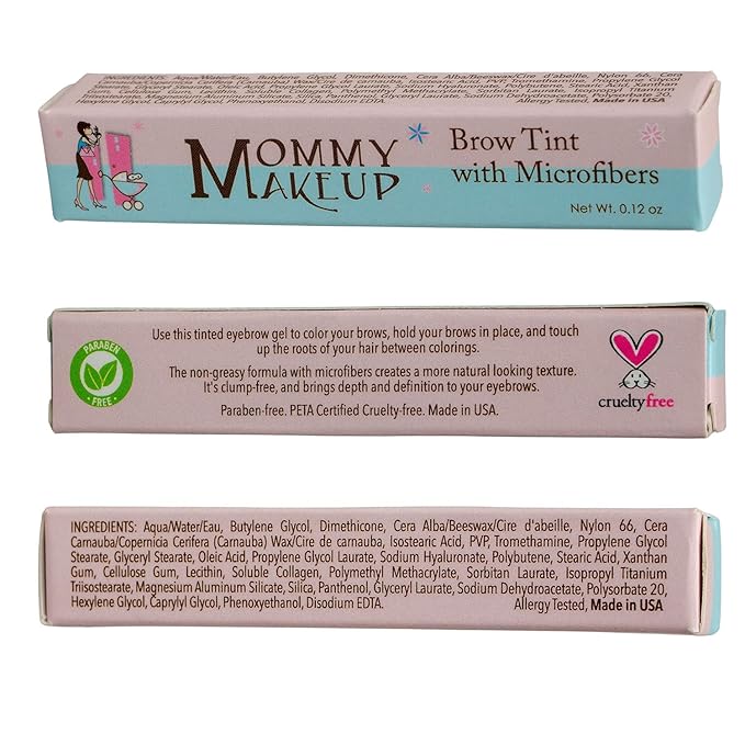 Brow Tint with Microfibers - 4-in-1 Tinted Eyebrow Gel to Groom, Hold, Sculpt & Color Your Brows, Covers Gray Hair - Water Resistant, Clump-Free, Long Lasting (Fawn) by Mommy Makeup