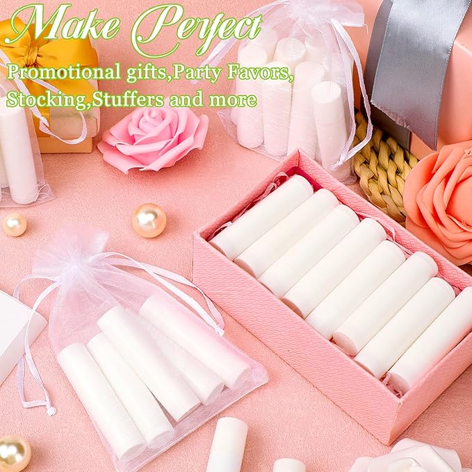 Demissle 150 Pcs Unlabeled Lip Balm Bulk Chapped Stick Blank Mini Lip Balm Gifts Moisturizing Lip Balms Favors for Women Homeless Wedding Bridal Shower Favors Baby Shower Guests Favors(Vanilla)