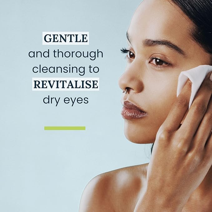 NOVEHA 120Pcs Tea Tree Oil Eyelid & Lash Wipes With Hyaluronic Acid, Green Tea & Chamomile For Blepharitis & Itchy Eyes, Individually Wrapped Eyelash Wipes, Natural Makeup Remover & Cleanser (2 Pack)