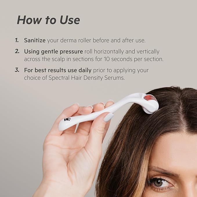 DS Labs StimuROLLER Hair Micro-Needle Hair Stimulation System 0.25mm, Packaging May Vary