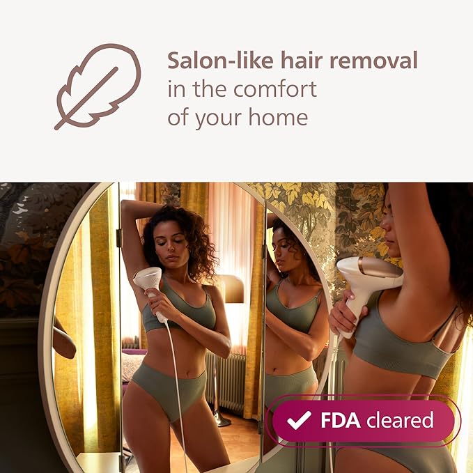Philips Lumea 8000 Series IPL Hair Removal Device - Alternative to Laser Hair Removal, SenseIQ Technology and Lumea App, 3 Attachments for Body, Face, and Precision, for Women & Men, BRI937/03