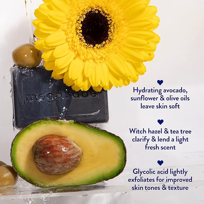 Megababe Underarm Bar Soap - Space Bar | With Detoxifying Charcoal for Odor Control | 4.5 oz