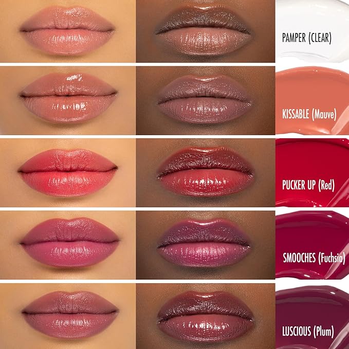 Black Radiance Beyond A Pout Plumping Lip Balm, Moisturizes & Conditions with a Blend of Botanical Oils & Hyaluronic Acid For a Glossy Finish, Vegan, Cruelty-Free - Luscious