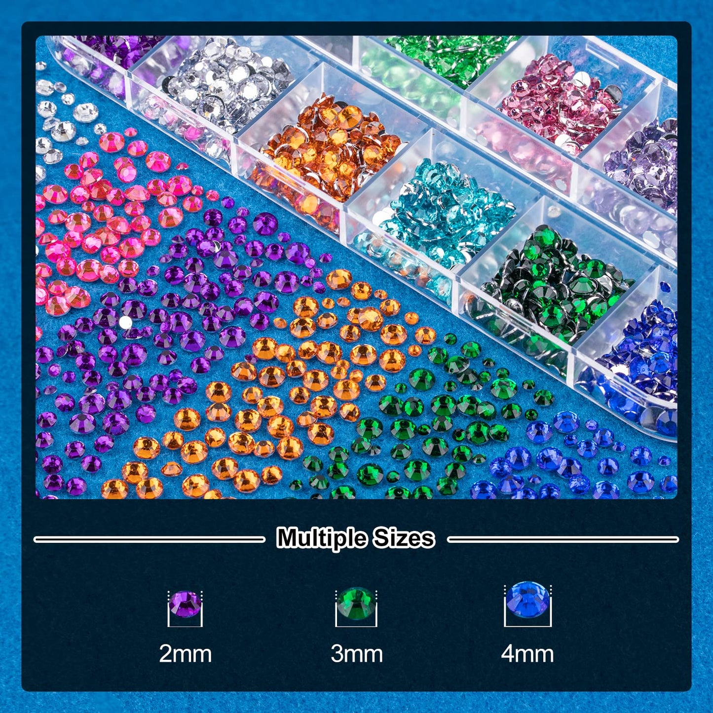 Nail Art Rhinestone Glue Gel&2 Boxes Flatback Gems Kit, 1 Tube of 15ml Rhinestone Gel Glue(UV/LED Needed)+Colorful Gems+Flat-Back Half Round White&Beige Pearls with Pickup Tools