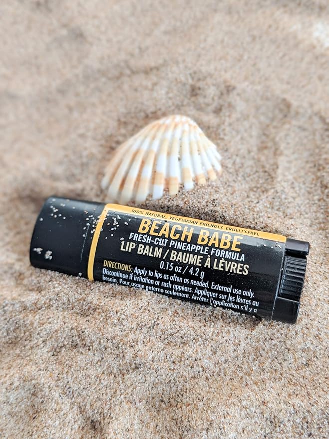 Walton Wood Farm Lip Balm Trio (Beach Babe) Pineapple Flavor 100% All-Natural, Vegetarian Friendly, and Paraben-Free