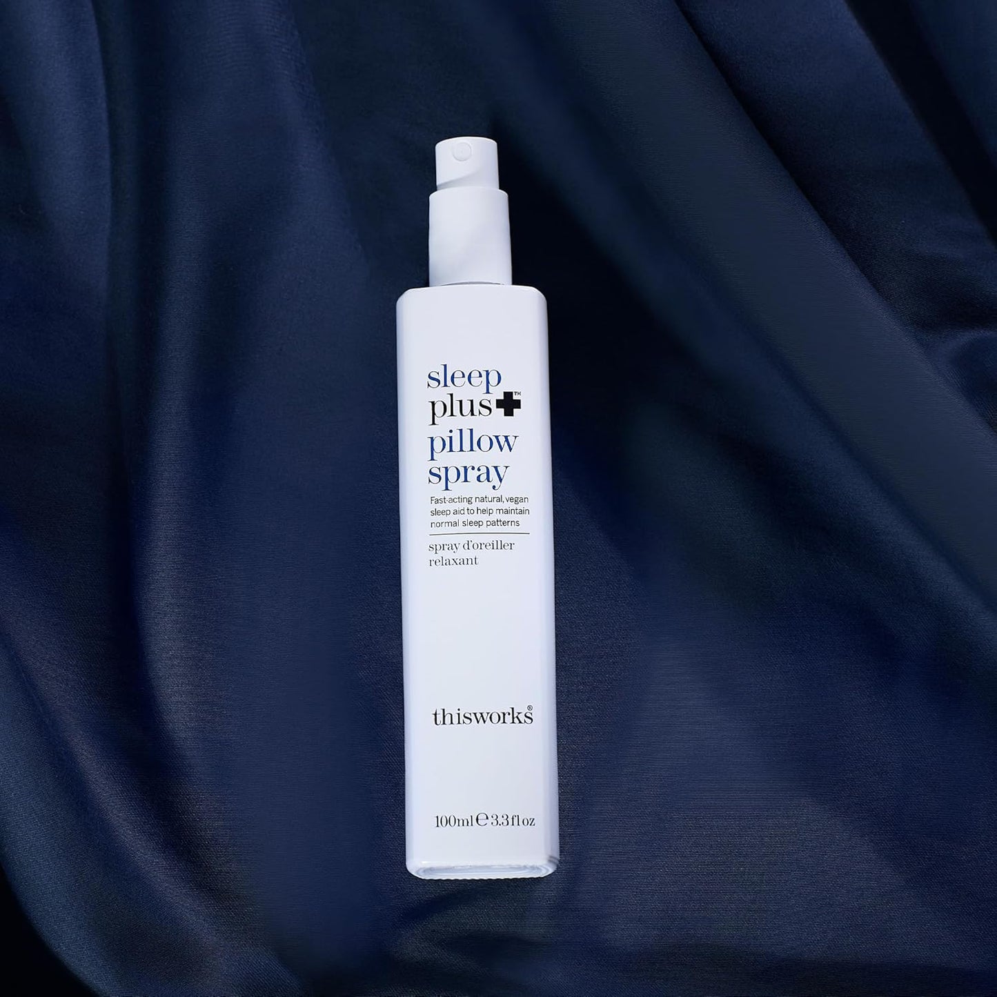 THISWORKS sleep plus pillow spray Fast-Acting Natural Rest with with Essential Oils of Lavender, Vetivert and Camomile, 100ml, 3.3 fl oz